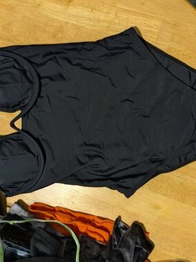 Source Unknown Black One-Piece Swimsuit